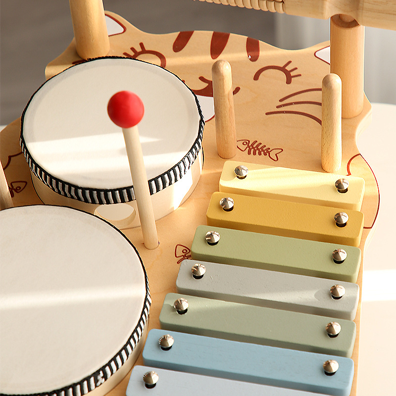 Musical Instrument Xylophone - Zabawki edukacyjne Montessori Drewniany xylofon Zestaw