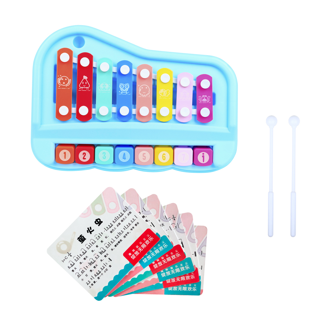 Xylofon dla dzieci SY-73, 8 dź – Musical Instrument Xylophone recenzja i cena
