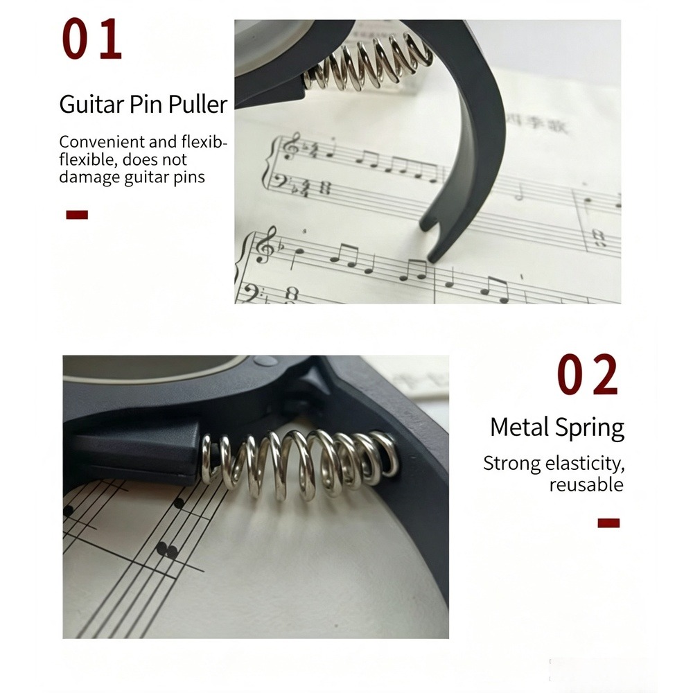 Kapodaster 2 w 1 z wyciągaczem – Musical Instrument Note recenzja i cena